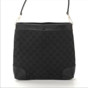 Black Gucci GG Canvas Shoulder Bag